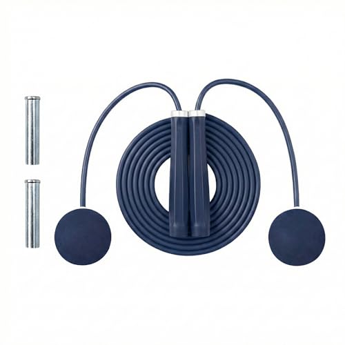 KEEP Dark Night Blue 2-in-1 Weighted Jump Rope with Cordless & Adjustable Rope for Home Gym
