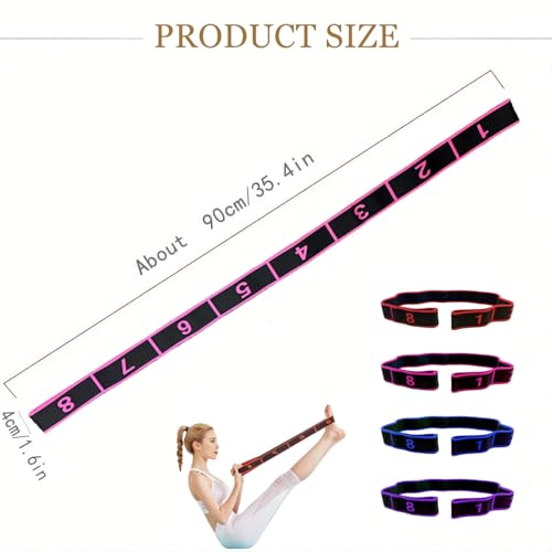 Versatile Resistance Band for Stretching & Yoga - 8 Sections