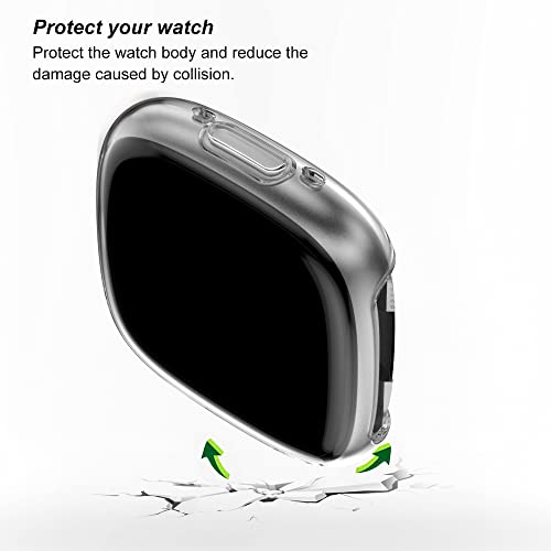 Fitbit Sense 2/Versa 4 Case with Screen Protector - Clear 4-Pack