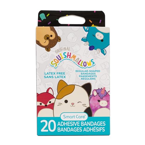 Character Adhesive Bandages for Kids - 20 Count Latex-Free First Aid