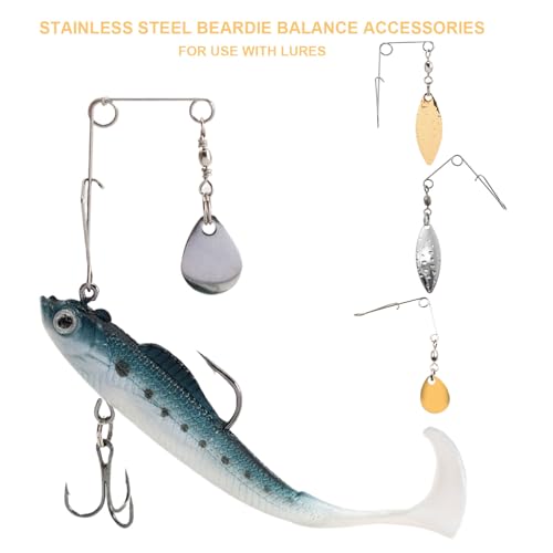 50Pcs Teardrop Spinner Blade Kit for Fishing - Aollerfilery Smooth Spoons Rigs