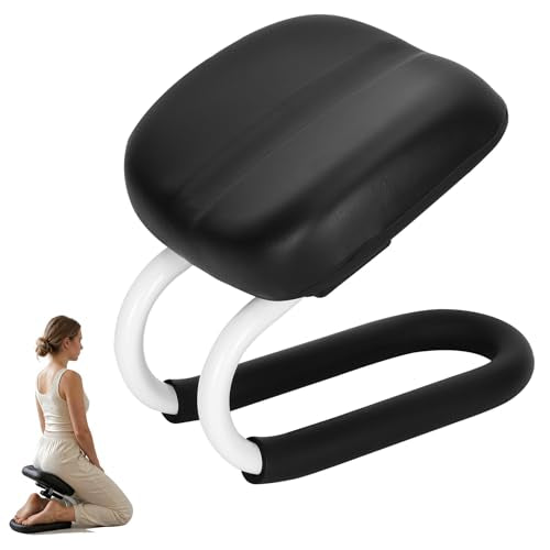 Adjustable Kneeling Meditation Stool - Ergonomic Black Bench
