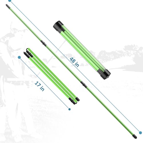 Premium Golf Alignment Sticks - 48 Inch Fluorescent Green Training Aid, 2 Pack