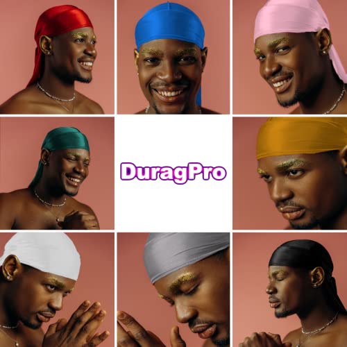 Silk Durag for Men and Women Gift Set - White Satin Do Rag