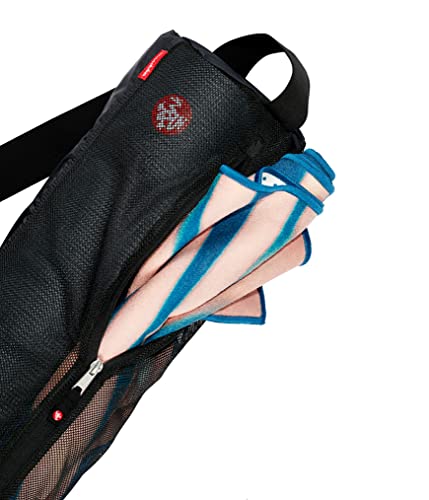 Yoga Mat Carrier Bag - Full Zip, Pocket, Adjustable Strap - Black
