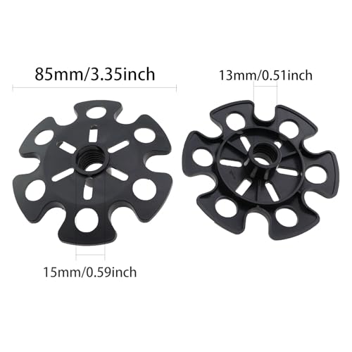 2PCS Hiking Pole Snow Baskets - Anti-Sink Tips, Black