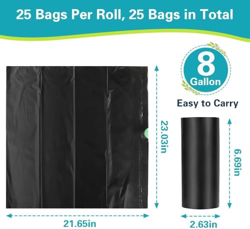Biodegradable Portable Toilet Bags - 25 Pack for Camping