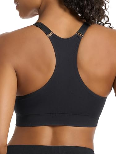 Puma Women's Seamless Sports Bra 2-Pack Medium Black Grey Activewear
