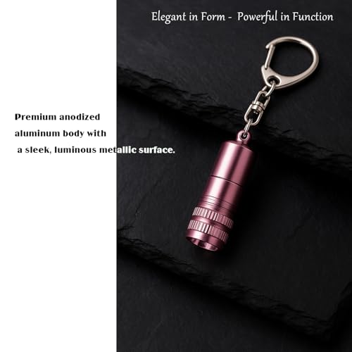 Mini Keychain Flashlight Set - 6 Colors, Compact Aluminum Torches