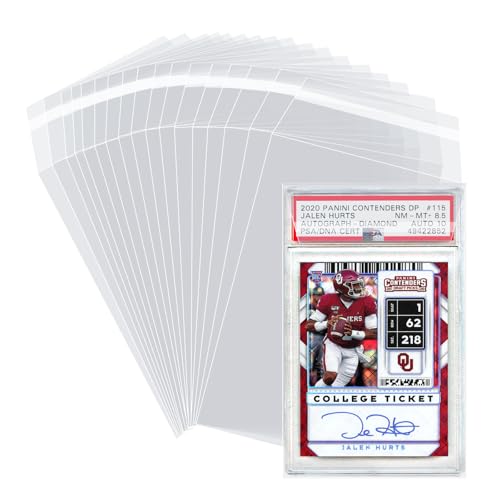 Resealable Graded Card Slab Sleeves for PSA Slabs - 100 Pack