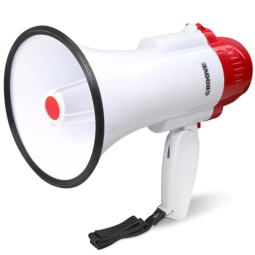 Portable Megaphone Bullhorn with Siren - Battery Operated
