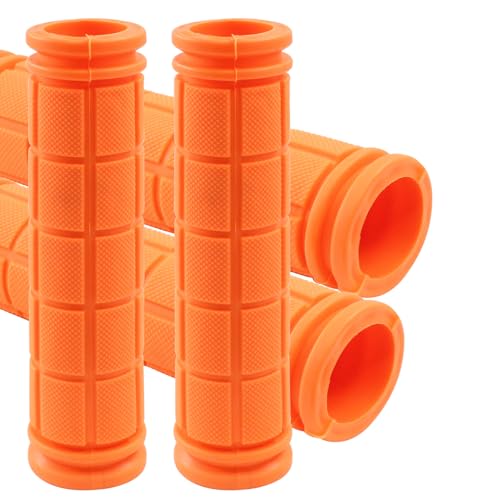 Non-Slip Rubber Bike Handlebar Grips - 4Pcs Orange