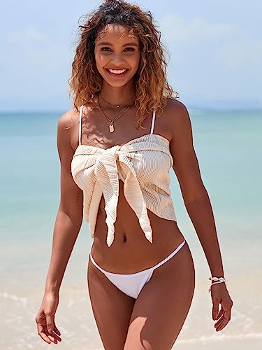 ZAFUL One Size Coffee Sarong Beach Cover-Up Sheer Bikini Mini Skirt