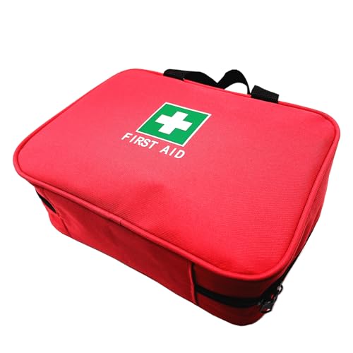 First Aid Bag - Empty Medical Storage Pouch for Travel - Zipper MHS