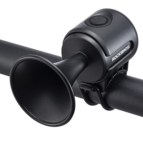 ROCKBROS 120dB Electric Bike Horn Black – IPX4 Waterproof, Quick Install