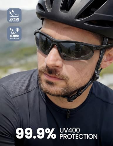Polarized Sports Sunglasses with UV400 Protection for Outdoor Activities