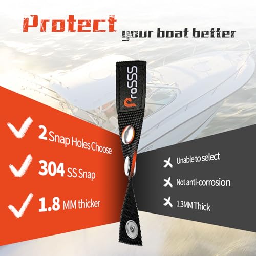 Boat Cover Snap Extender - 304 Steel, 1 Inch, 6 Piece Set