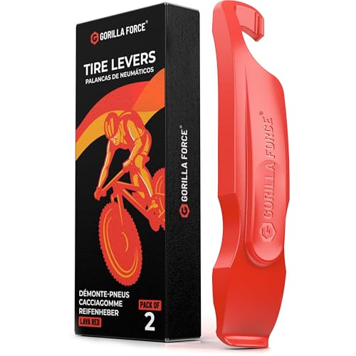 Bike Tire Levers Set - Easy-to-Use 2 Pack (Lava Red)