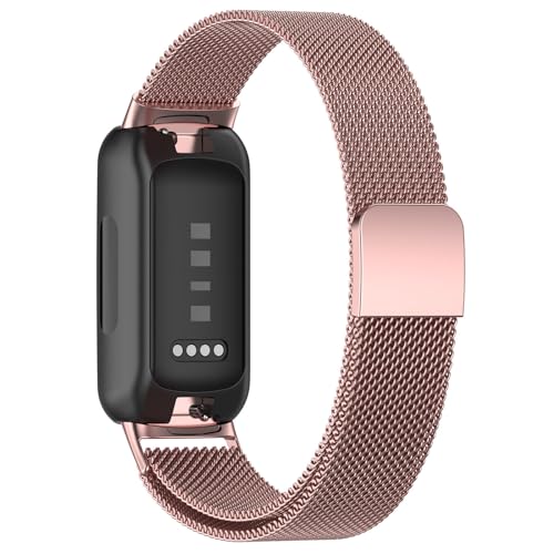 Stainless Steel Magnetic Fitness Tracker Band for Fitbit Inspire 3 - Adjustable Replacement Strap