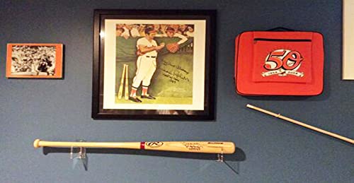 Top Stage Baseball Bat Wall Mount Display Rack Holder Stand - Horizontal Acrylic