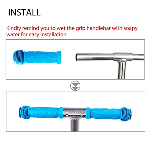 Kids Scooter Handle Grips - Pink Replacement Handlebars, 2-Pack
