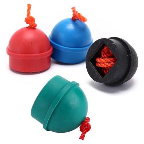 4-Pack Pool Chalk Holder with Cord - Rubber Chalk Organizer