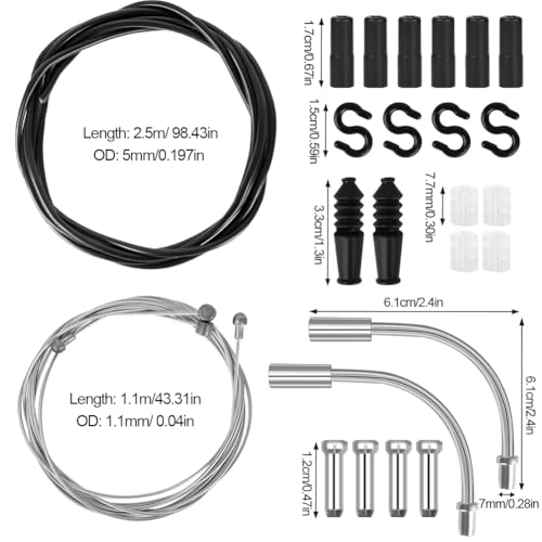 Universal Bicycle Brake Cable Kit - High-Quality Shift Cables