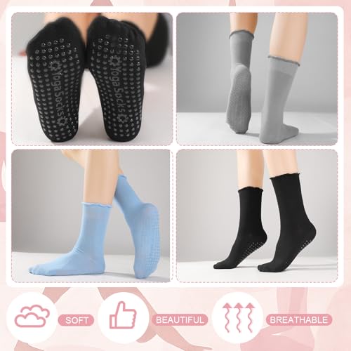 Non-Slip Pilates Grip Socks for Women - 6 Colors Available