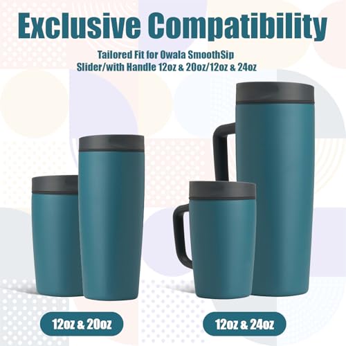 Silicone Boot for Owala SmoothSip Tumbler - 2-Pack, Black