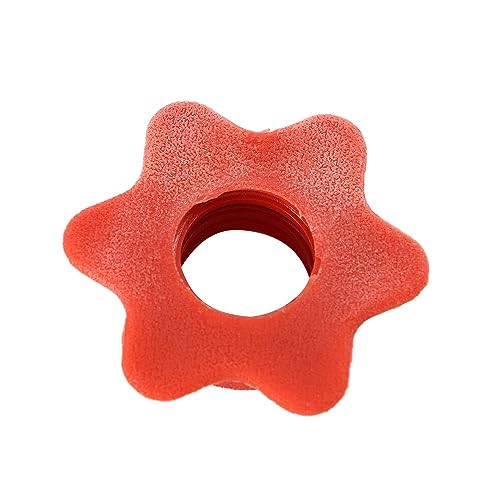Standard Barbell Spin-Lock Collars - 4 Pcs Anti-Slip Plastic Hex Nut for Weight Lifting