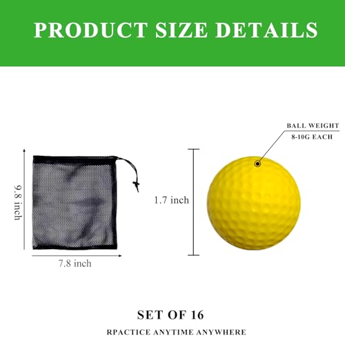 Foam Golf Practice Balls 16 or 54 Pack Soft Limited Flight Balls,