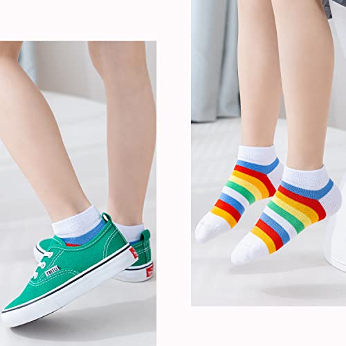 Marchare Kids Rainbow Seamless Socks 6-8 Years School Crew Pack - Lowcut