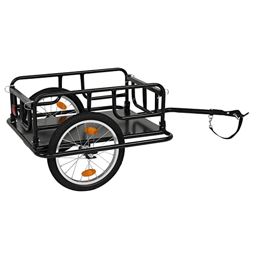 Foldable Bicycle Cargo Trailer with Universal Hitch & 16" Wheels