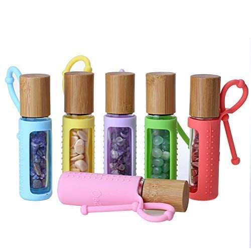Essential Oil Bottle Holder Sleeve - 6 Pack Silicone Travel Case