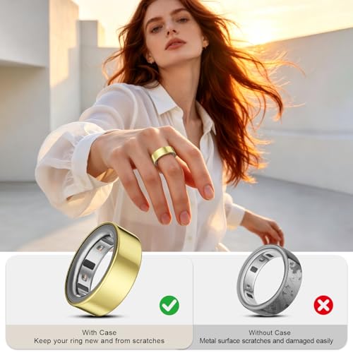 TPU Ring Cover for Oura Ring 4/3 - Gold, Silver, Rose Gold - Size 8