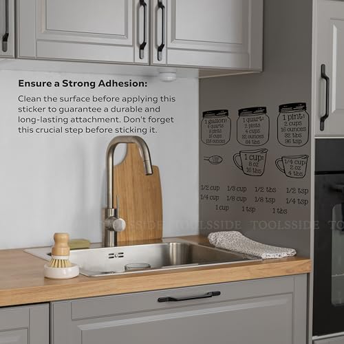 Kitchen Measurement Stickers - Vinyl Conversion Chart Decals