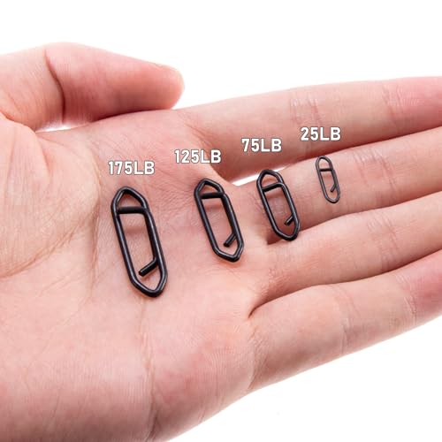 Stainless Steel Fishing Power Clips - 75LB Quick Change Snap Connector - 20 Pack