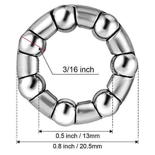 Jaceyon Bicycle Wheel Bearings 3/16" x 7 Replacement Front & Rear Axle Parts, 4 Pack