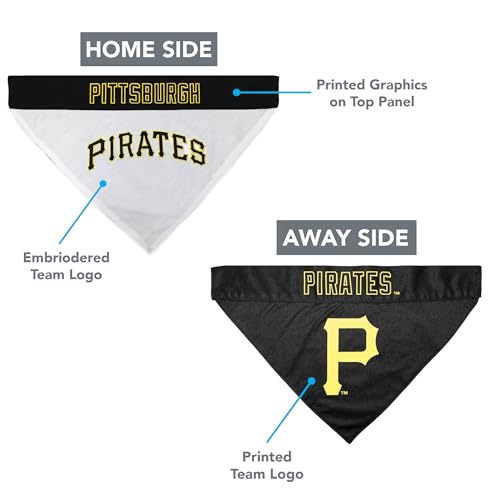 MLB Pittsburgh Pirates Reversible Pet Bandana - Small/Medium