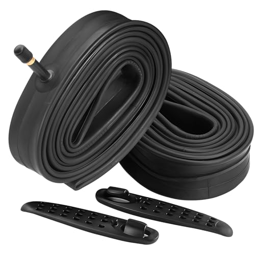 20 Inch Bicycle Tube - Heavy Duty 2 Pack with Tire Levers