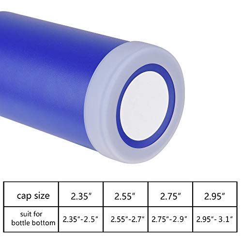 Silicone Water Bottle Bottom Sleeve - Anti-Slip Protective Boot, White