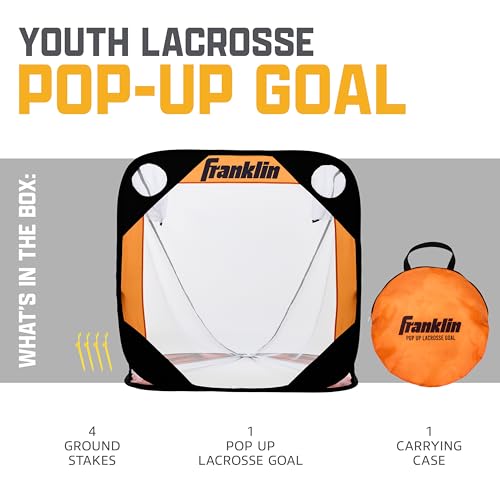 Youth Lacrosse Pop-Up Goal – 3'x3' Portable Net with Carrying Case