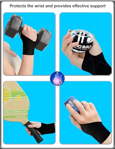 Gyro Exercise Ball - Auto-Start & LED Lights, Black