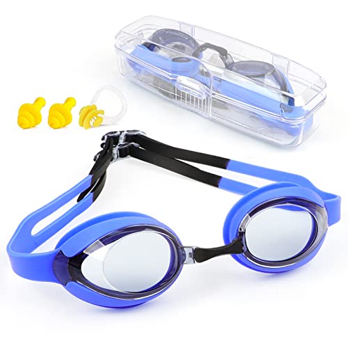 Kids Swim Goggles - Anti-Fog UV Protection - Blue