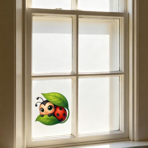 Cute Ladybug Car Decals - Waterproof Vinyl Stickers, 4 in, Dual Pack