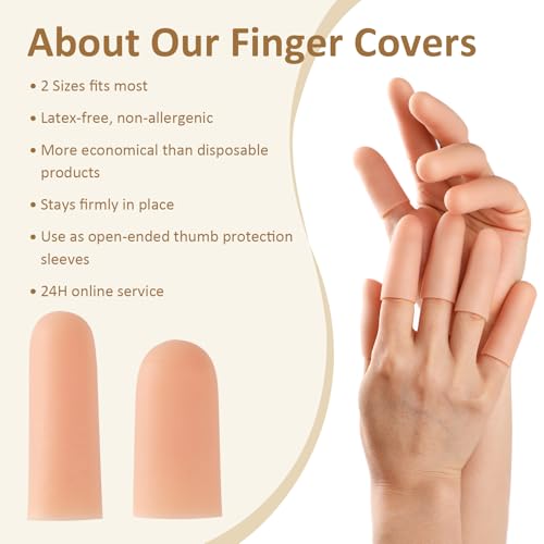 Silicone Gel Finger Cots - Reusable Fingertip Protectors for First Aid