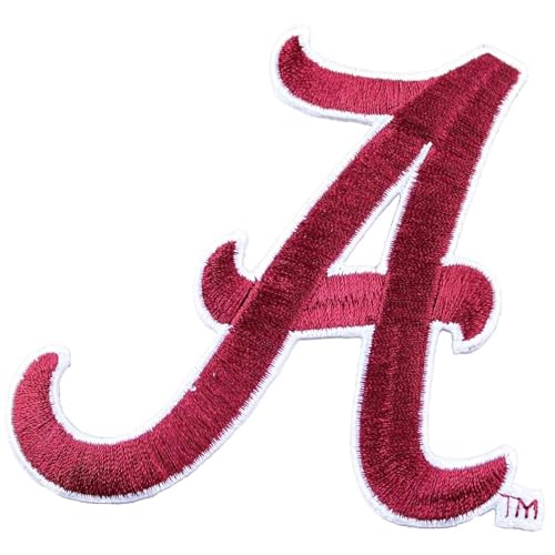 Alabama Crimson Tide A Logo Iron-On Embroidered Patch - Large