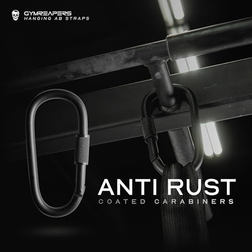 Hanging Ab Straps for Pull-Up Bar - Adjustable Padded Supports - Black
