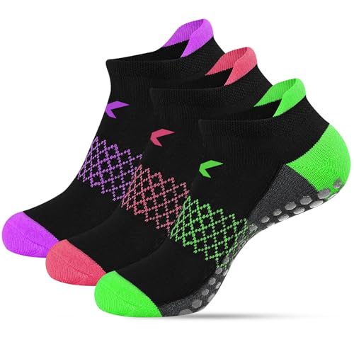 Non-Slip Pilates Socks with Grips for Women - Multi02