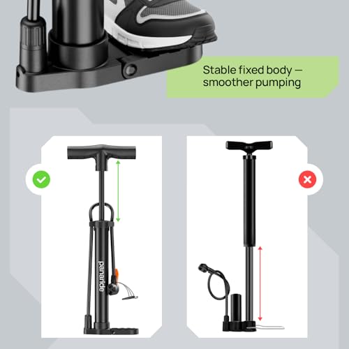 Compact Bike Pump with Dual Presta & Schrader Valves - 120 PSI